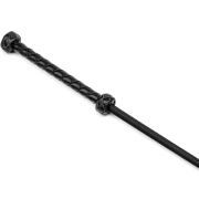 Lambskin leather braided handle spanking cane / SC-1001BK