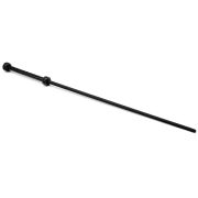 Lambskin leather braided handle spanking cane / SC-1001BK