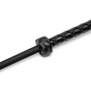 Lambskin leather braided handle spanking cane / SC-1001BK
