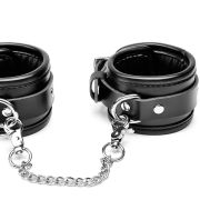 8 pieces cowhide leather bondage set / BK-1001BK