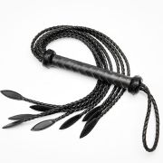 Cowhide leather 9 tails flogger / FL-1001BK