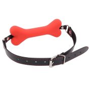 Silicone bone gag / GA-1001BK, GA-1001WT, GA-1001PK, GA-1001RD