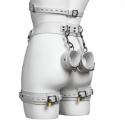 Full body cowhide leather bondage harness set / BH-1001WT