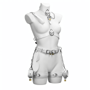 Full body cowhide leather bondage harness set / BH-1001WT