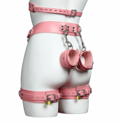 Full body cowhide leather bondage harness set / BH-1001PK