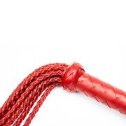 Cowhide leather 9 tails flogger / FL-1001RD