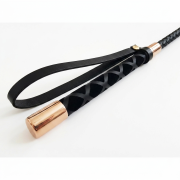 Cowhide leather riding crop / SP-1003BK