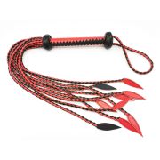 Cowhide leather 9 tails flogger / FL-1001BKRD