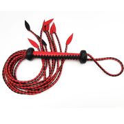 Cowhide leather 9 tails flogger / FL-1001BKRD