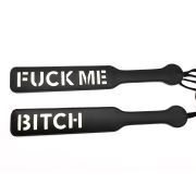 PU leather luminous letters paddle / SP-1004BK-FUCKME, SP-1004BK-BITCH