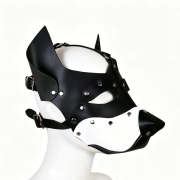 Cowhide leather dog mask / MK-1001WT